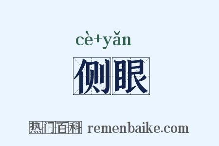 侧眼是什么意思的图片